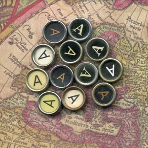 One Vintage Typewriter Key - The Letter A