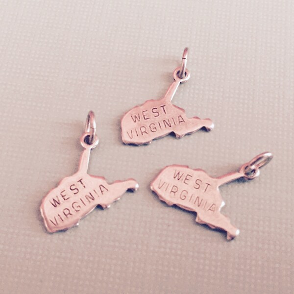 State Charm Necklace Etsy