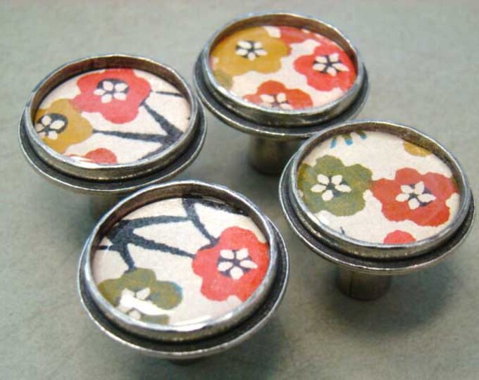 DIY Set of Six Drawer Knobs Complete With Resin Inserts