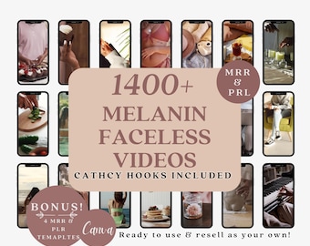 Melanine-videorollen, melanine gezichtsloos, luxe melanine rollen, MRR PLR-video's, gezichtsloze video's, TikTok-rollen, gezichtsloze rollen, Instagram-video's