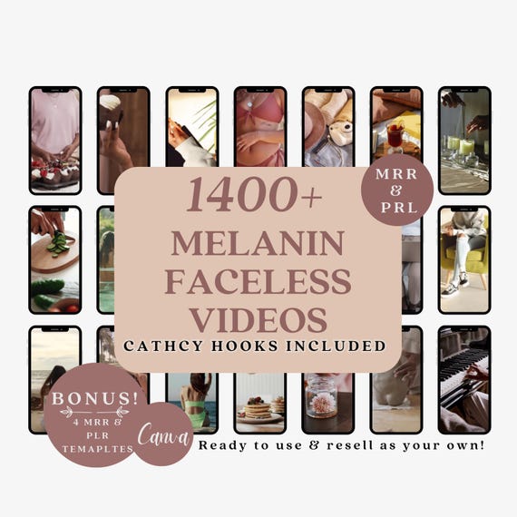 Melanin Video Reels, Melanin Faceless, Melanin Luxury Reels, MRR PLR Videos, Faceless Videos, TikTok Reels, Faceless Reels, Instagram Videos