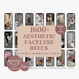 Aesthetic Reels, MRR Videos, Faceless Videos, Stock Videos, Faceless Reels, PLR Faceless Content, Faceless Marketing, Master Resell Rights