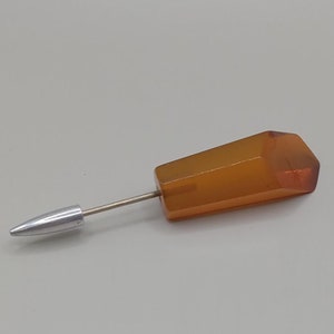 Art Deco Butterscotch Bakelite Jabot Pin