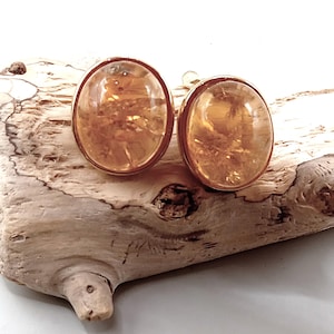 Designer Francesca Romana Natural Citrine Clip On Earrings