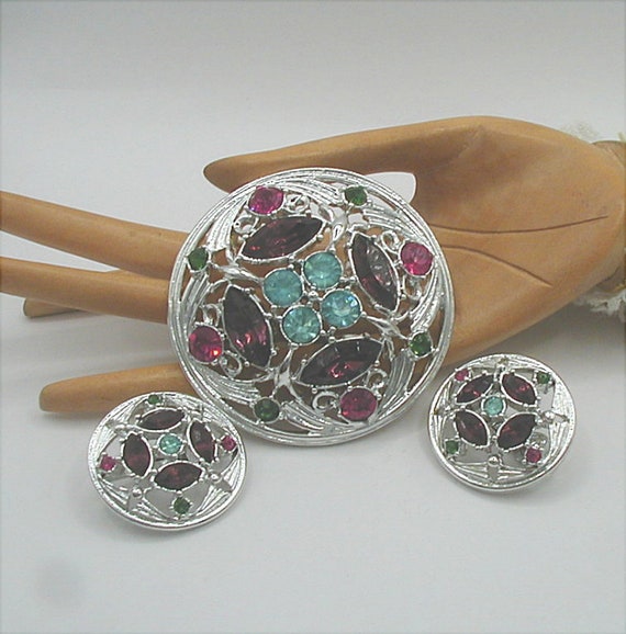 Sarah Coventry Springtime Brooch and Earrings Set