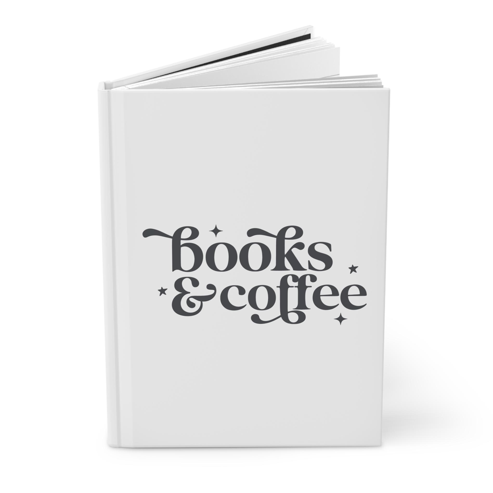 Books and Coffee Hardcover Journal | Academic Planner | Recipe Notebook ...