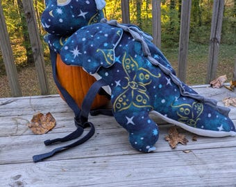 Starry Night Dragon Backpack Plush (No tail Pocket)
