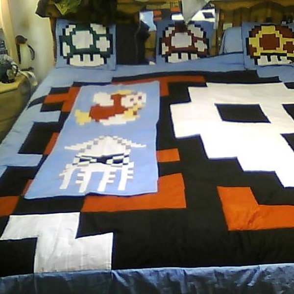 Mario Bed Set (Shown on King size bed)