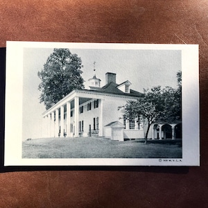 Lote de 3 cartões postais da década de 1930 - Mount Vernon, Virgínia