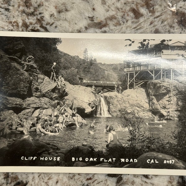 Vintage 1930s Photographic Postcard - Cliff House - Big Oak Flat Road