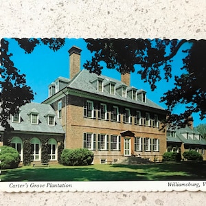 Postal vintage - Carter's Grove Plantation, Williamsburg, Virginia - Town Crier Publishers