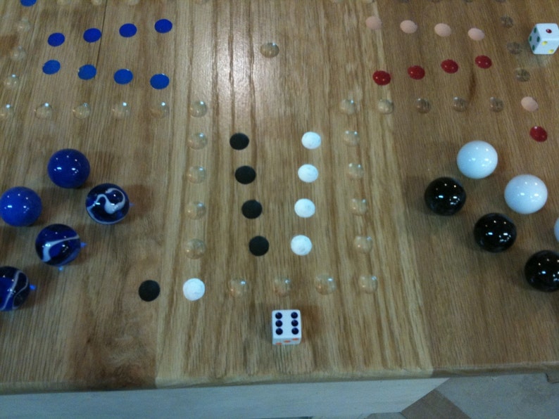 Eight Player Solid Oak Aggravation Game Team Board Etsy