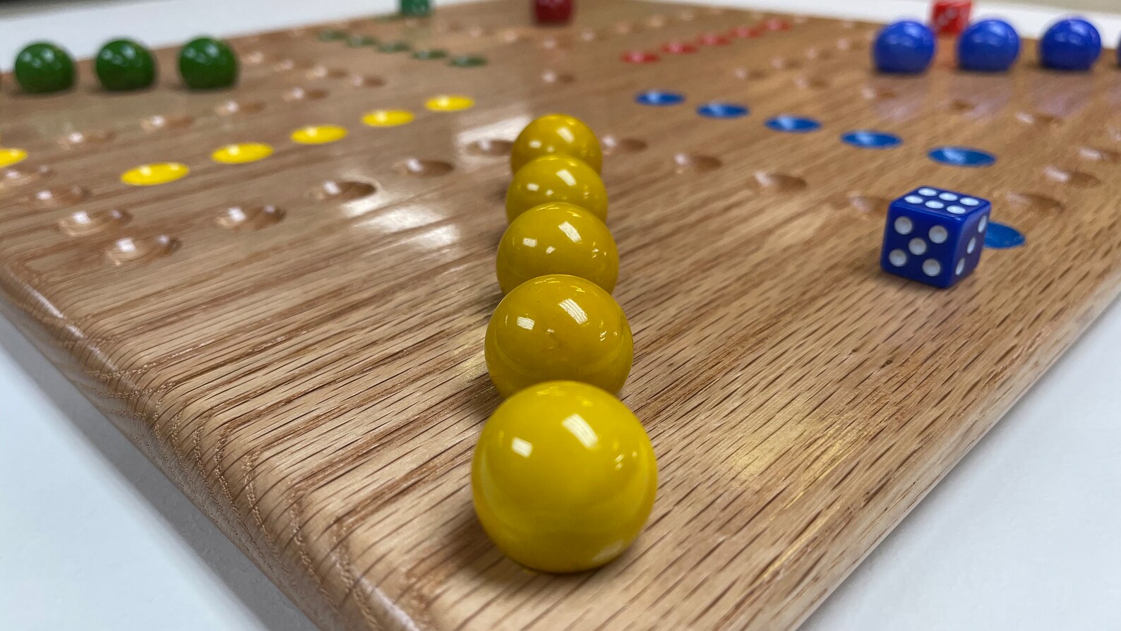 Deluxe 4player 5marble Aggravation Game Board Etsy