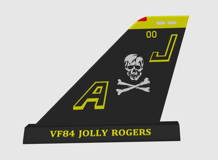 F-14 Tomcat Jolly Rogers Tail Flash 3MF File (DIGITAL FILE) - Etsy