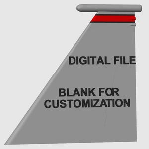 May include: A gray, triangular digital file graphic with the text "DIGITAL FILE" and "BLANK FOR CUSTOMIZATION" in black. A red stripe accents the top edge, and a gray cylinder is at the top.