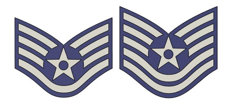 USAF Airman/nco/snco Military Rank Stl (digital File) - Etsy