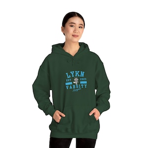 Sudadera con capucha unisex de mezcla pesada estilo universitario LYKN Lykyou, T-pop Forest Green
