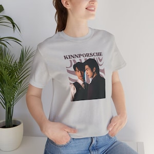 KinnPorsche the series Retro Style Unisex Tee, Short Sleeve, Thai BL, MileApo
