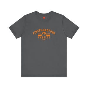 FirstKhaotung Logo Varsity Style Unisex Tee, Short Sleeve, BL Thai
