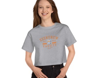 Zeenunew Nongzon Mascot Champion Women's Cropped T-shirt, Varsity