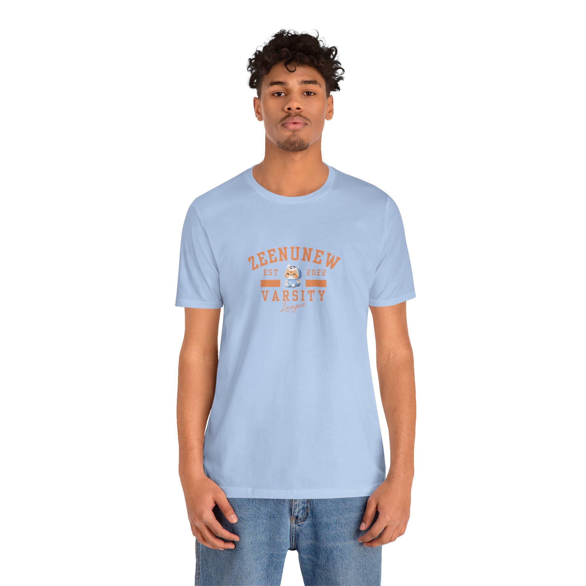 Zeenunew Nongzon Mascot Varsity Style Unisex Tee, Short Sleeve, BL