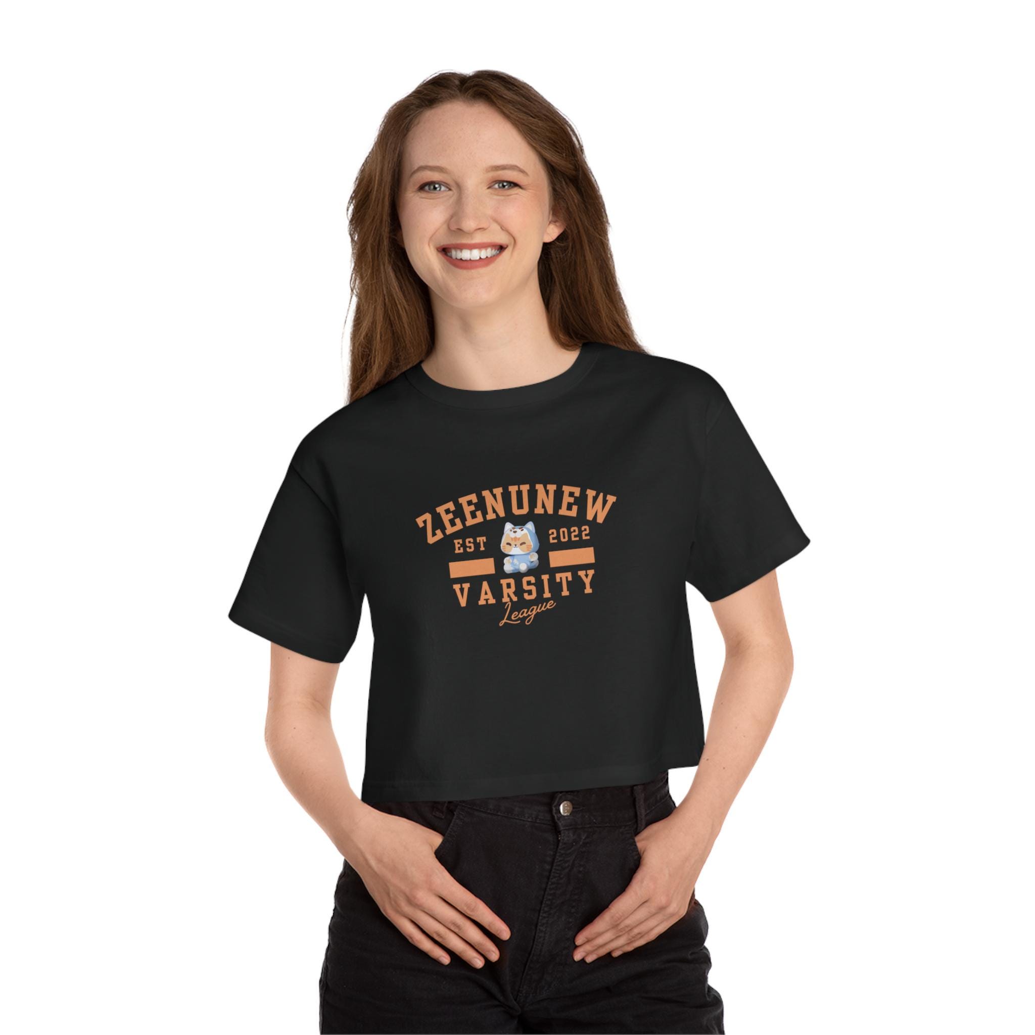 Zeenunew Nongzon Mascot Champion Women's Cropped T-shirt, Varsity