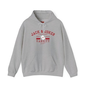 Jack & Joker series Varsity Style Unisex Heavy Blend Hooded Sweatshirt, Thai BL, YinWar