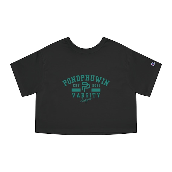 Pondphuwin Logo Champion Women's Cropped T-shirt, Varsity Style