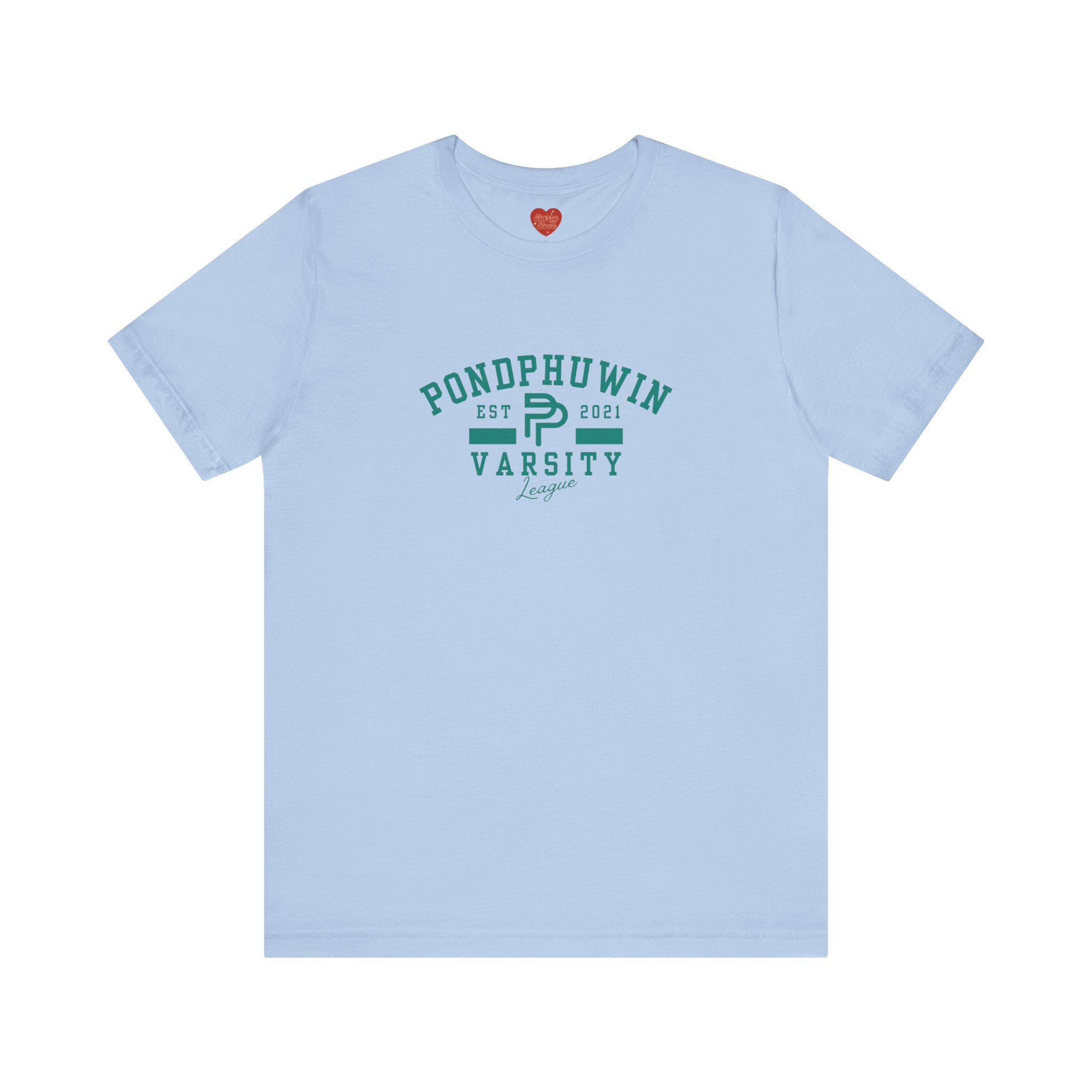 Pondphuwin Logo Varsity Style Unisex Tee, Short Sleeve, BL Thai