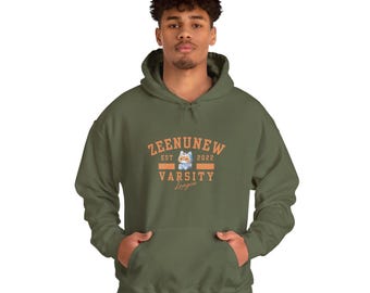Zeenunew Nongzon Mascot Varsity Style Unisex Heavy Blend Hooded