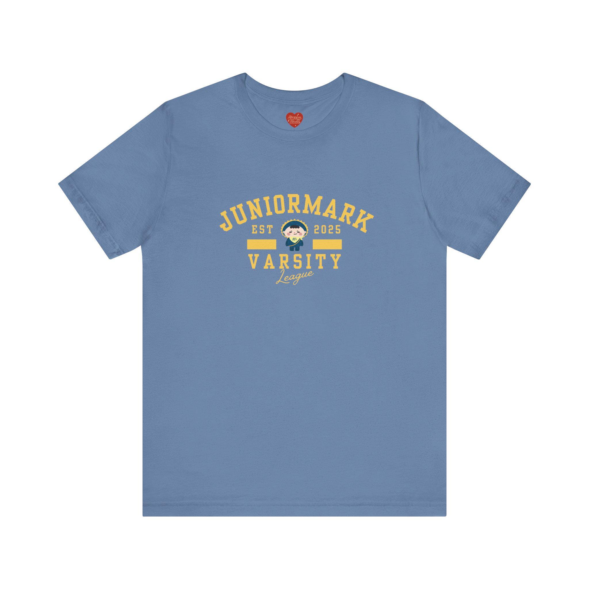JUNIORMARK JUMMO グッズ Juniormark Jummo Varsity Style Unisex Tee, Short Sleeve, BL
