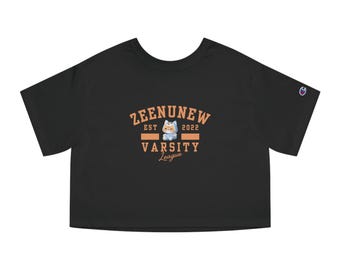 Zeenunew Nongzon Mascot Champion Women's Cropped T-shirt, Varsity
