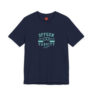 Camiseta unisex estilo universitario con el logotipo de OffGun, manga corta, BL Thai