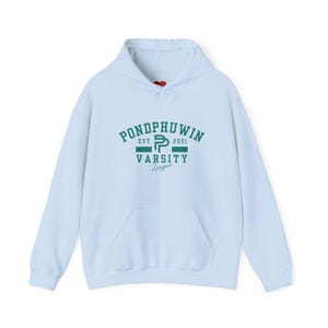 PondPhuwin Logo Varsity Style Unisex Heavy Blend Hooded Sweatshirt, Thai BL