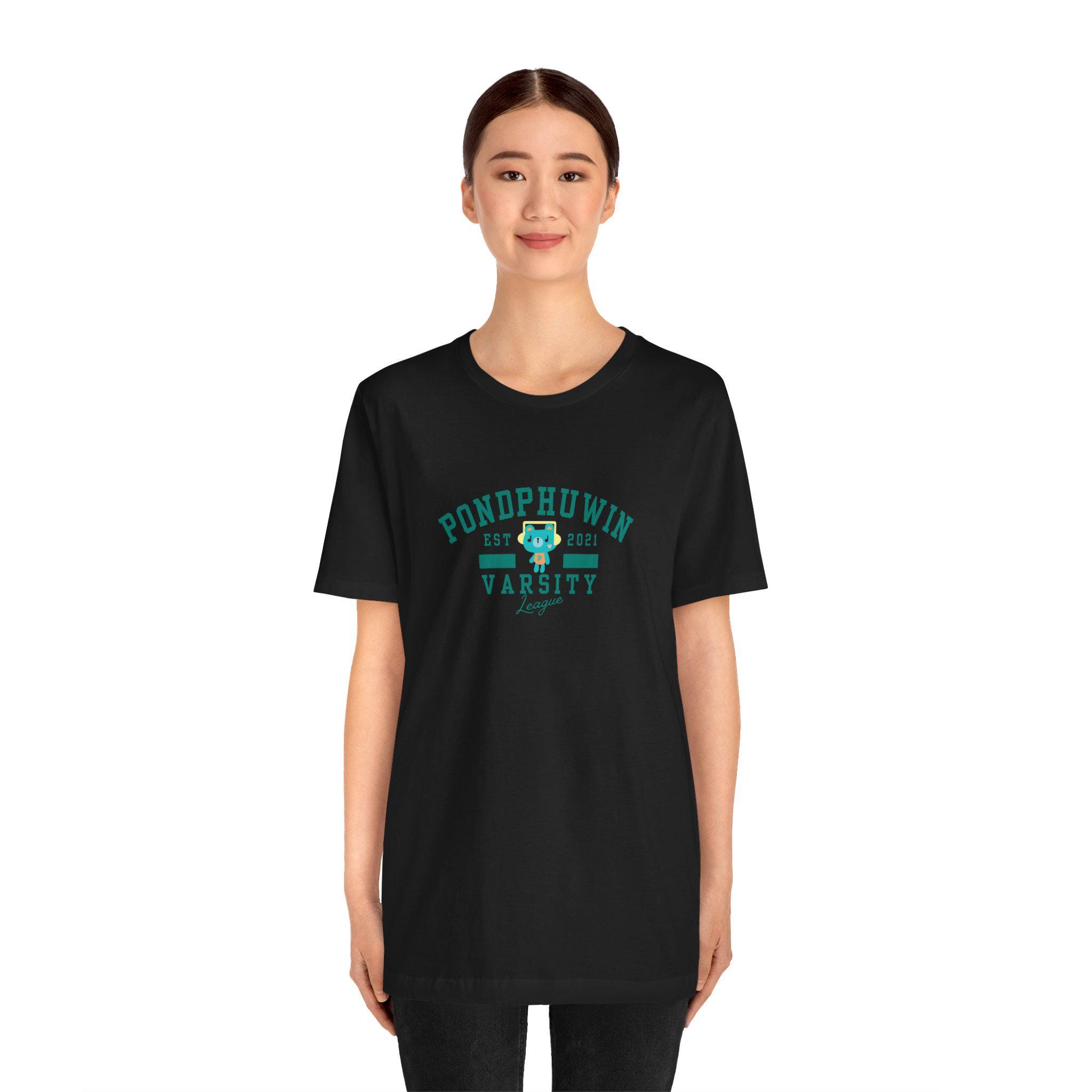 Camiseta unisex estilo universitario PondPhuwin Permpoon, manga