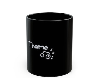 ThamePo (Thame version) Black Ceramic Mug, Thai BL (11 oz)