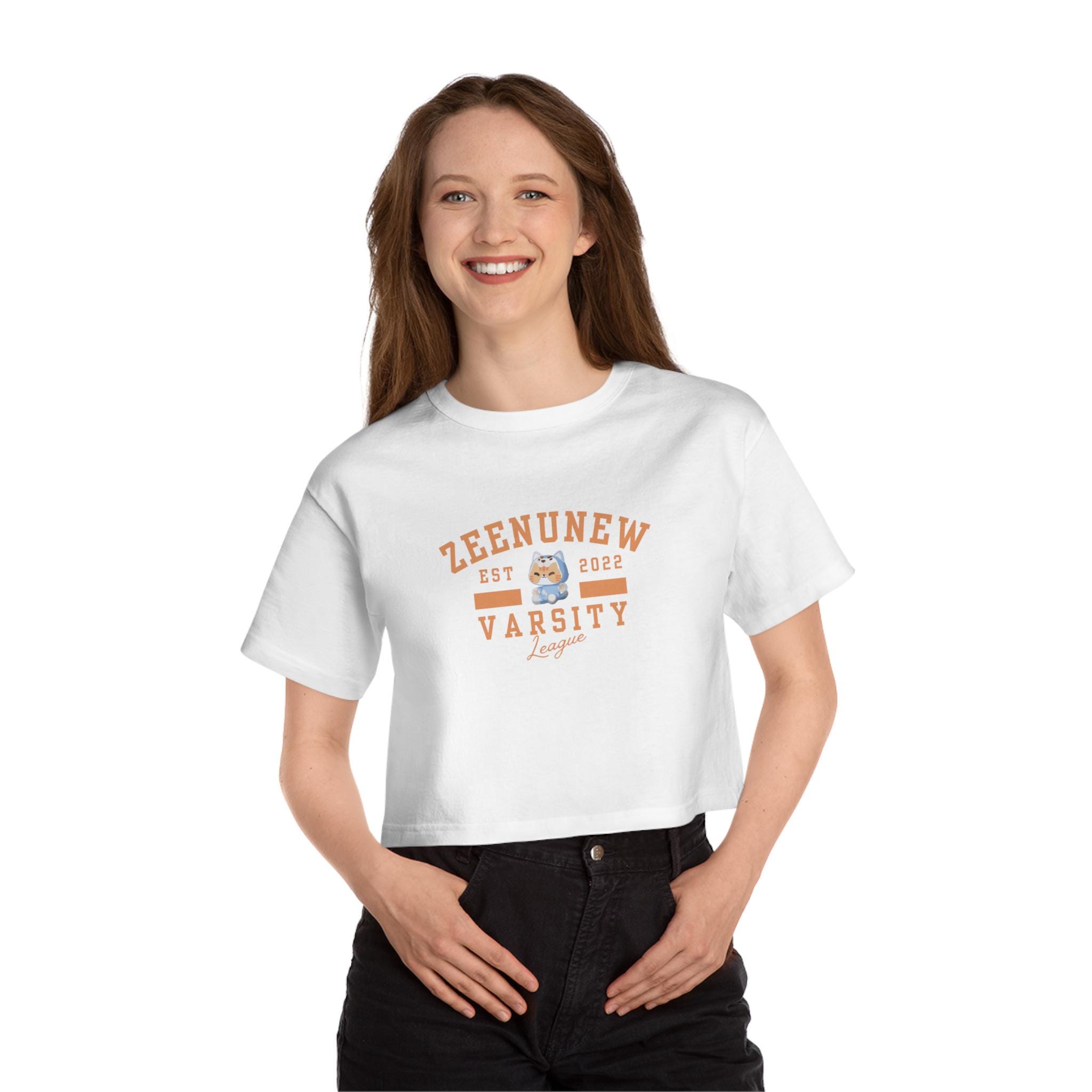 Zeenunew Nongzon Mascot Champion Women's Cropped T-shirt, Varsity