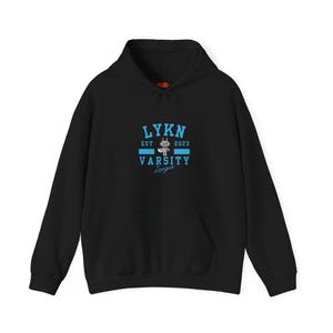 Sudadera con capucha unisex de mezcla pesada estilo universitario LYKN Lykyou, T-pop Black