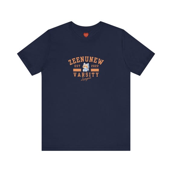 Zeenunew Nongzon Mascot Varsity Style Unisex Tee, Short Sleeve, BL
