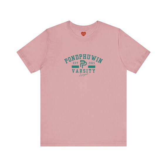 Buy Pondphuwin Logo Varsity Style Unisex Tee, Short Sleeve, BL