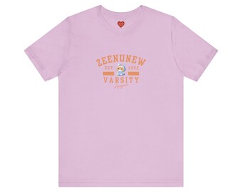 Zeenunew Nongzon Mascot Varsity Style Unisex Tee, Short Sleeve, BL