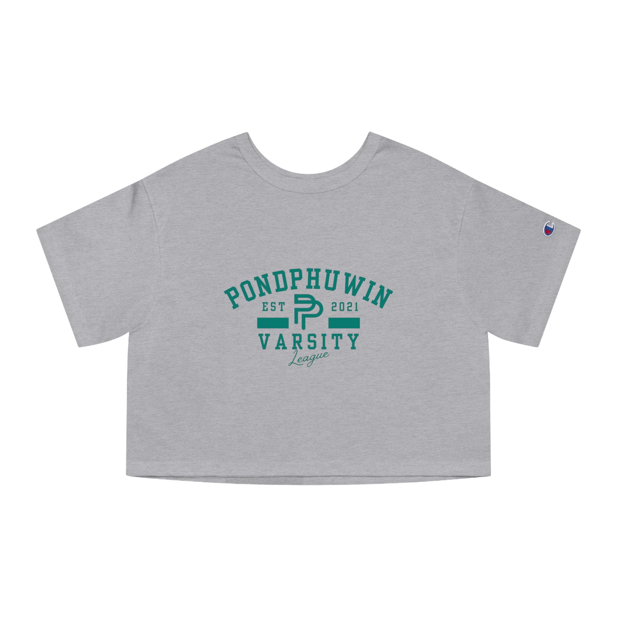 Pondphuwin Logo Champion Women's Cropped T-shirt, Varsity Style