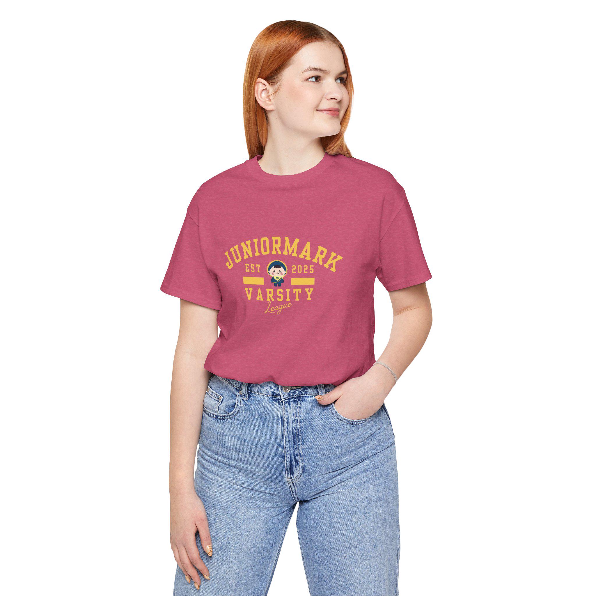 JUNIORMARK JUMMO グッズ Juniormark Jummo Varsity Style Unisex Tee, Short Sleeve, BL