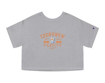 Zeenunew Nongzon Mascot Champion Women's Cropped T-shirt, Varsity