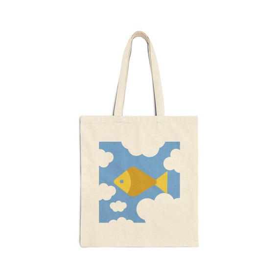 FISH UPON THE SKY トートバッグ GMM PONDPHUWIN Fish Upon the Sky Cotton Canvas Tote Bag, Thai BL Series