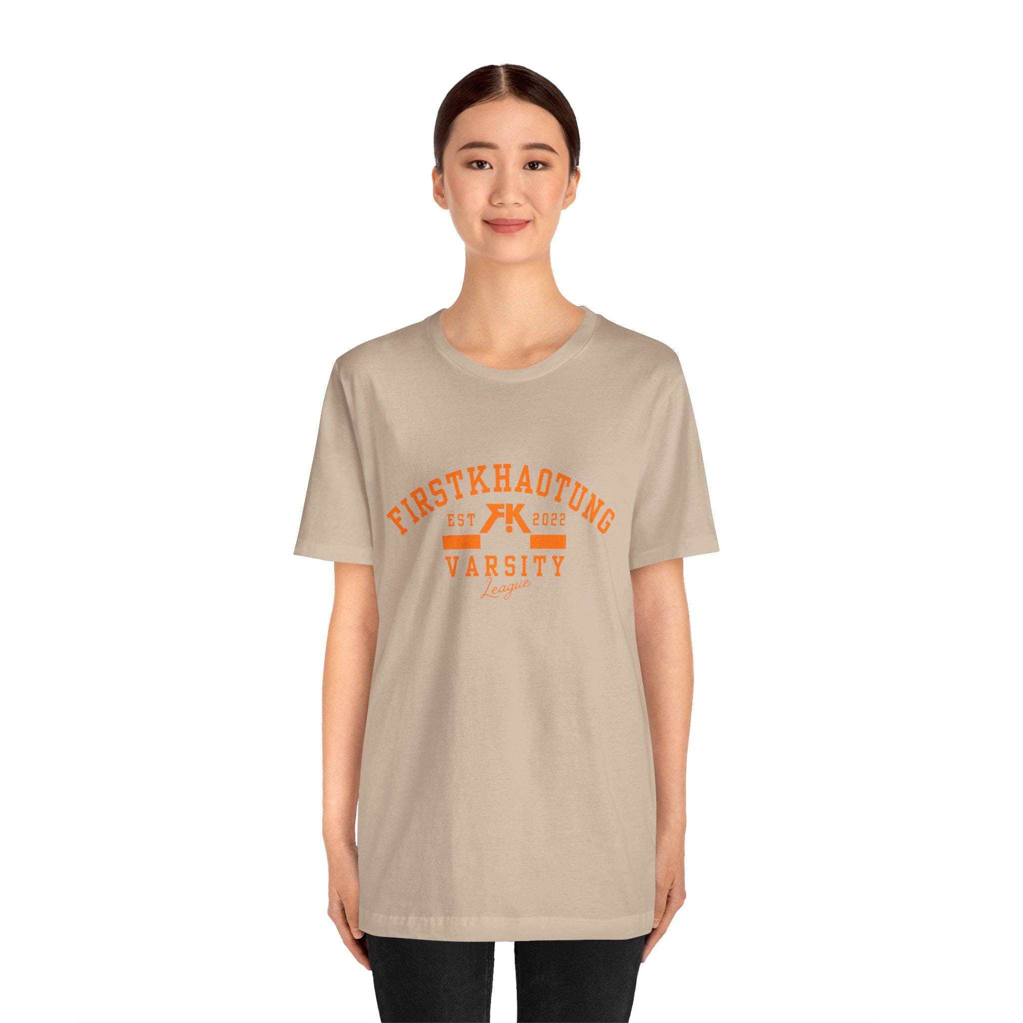 Firstkhaotung Logo Varsity Style Unisex Tee, Short Sleeve