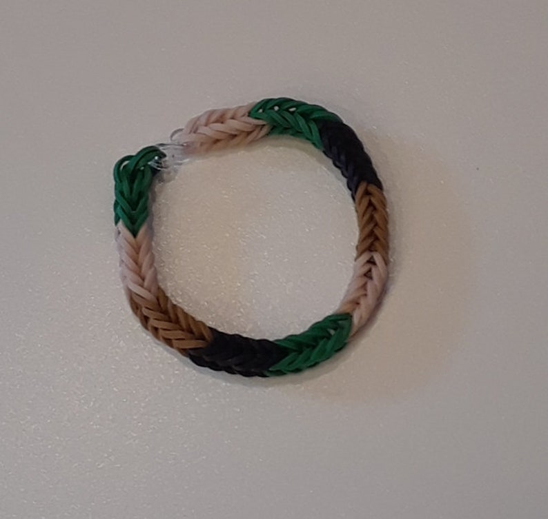 Camo/_Fishtail Rubberband Bracelet/_Ready to Ship