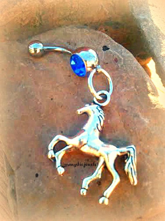 Horse belly cheap button rings
