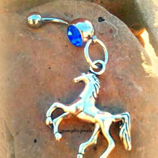 Horse Belly Ring Etsy