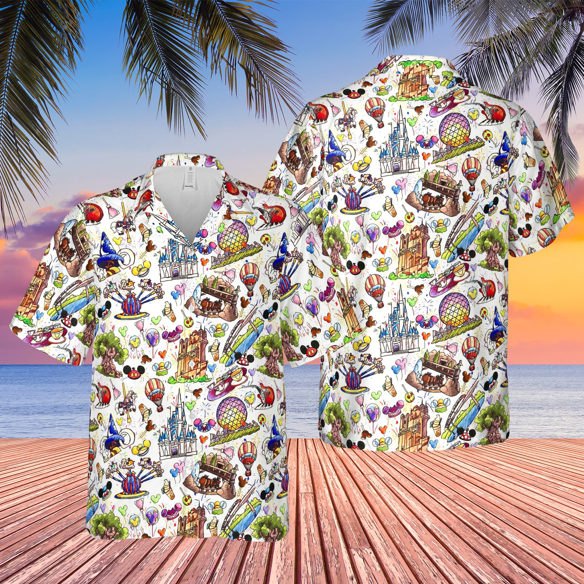 Disney Parks Food Hawaiian Shirt Disney Parks Food Hawaiian Shirt